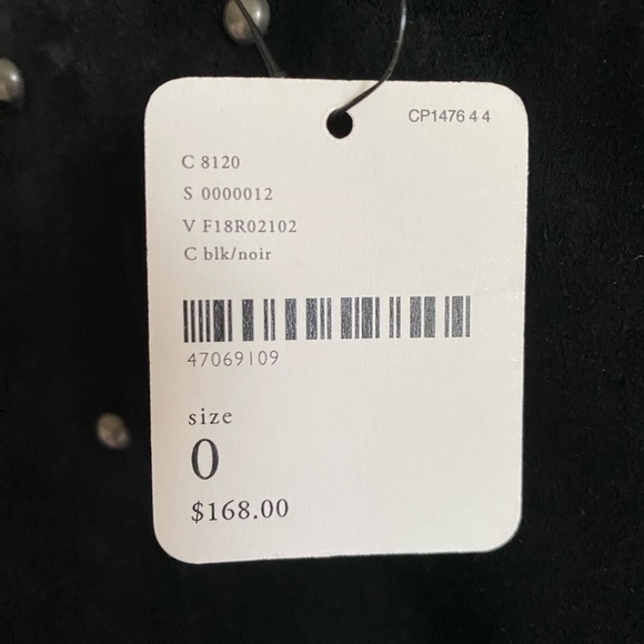 Free People black suede studded skirt - Picture 3 of 3